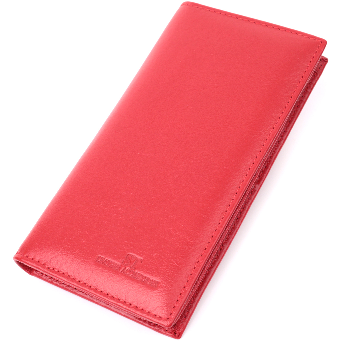 Кошелек женский кожаный St Leather 22686 красный фото1