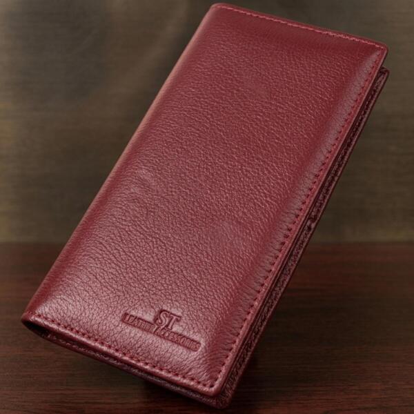 Кошелек женский кожаный St Leather 22688 бордовый фото