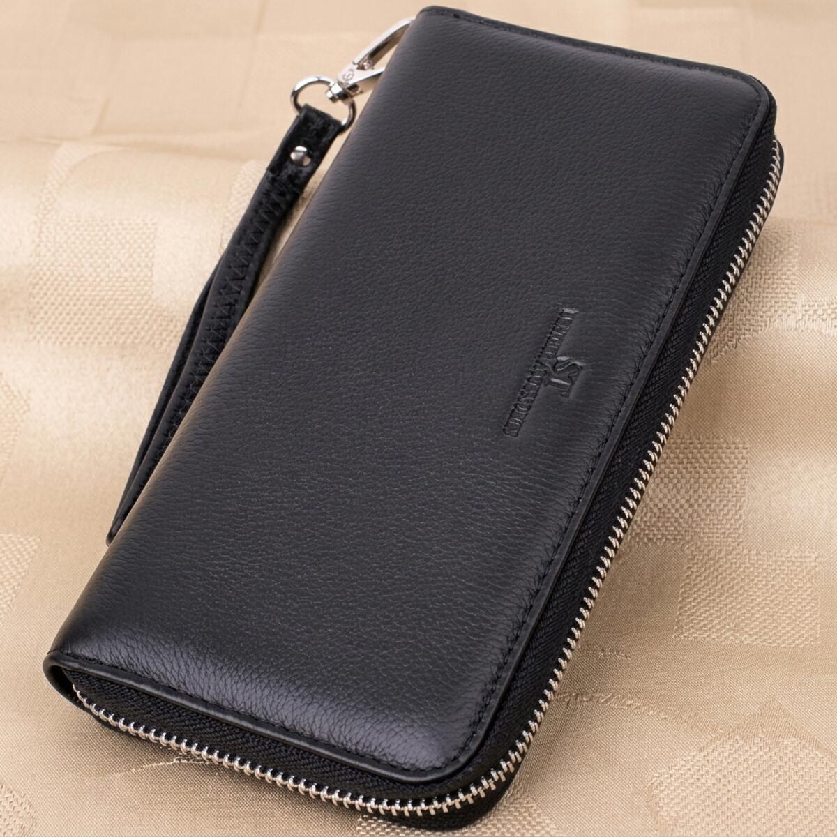 Кошелек кожаный St Leather 22703 черный фото1