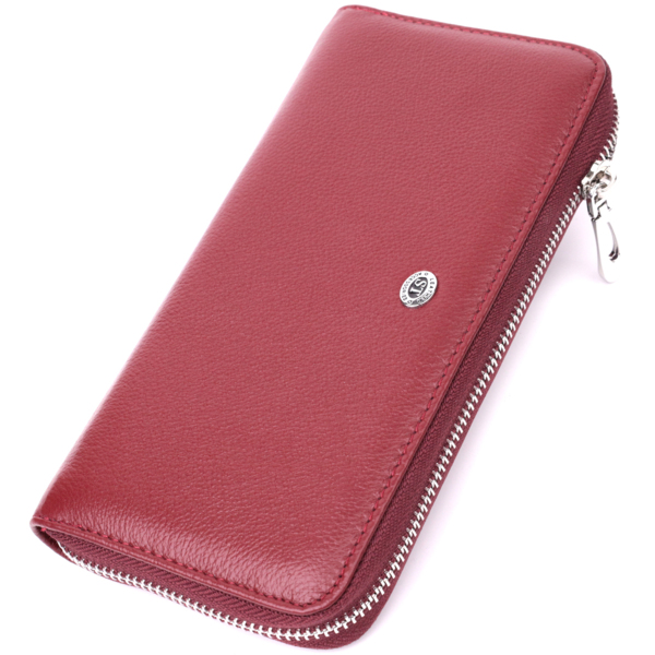 Кошелек женский кожаный St Leather 22704 бордовый фото