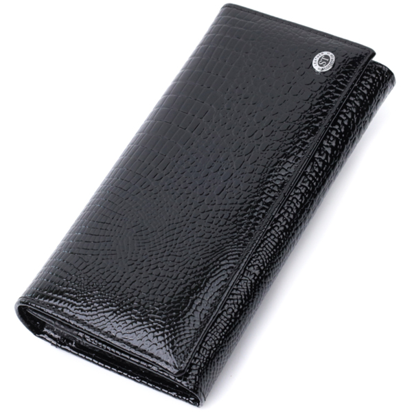 Гаманець жіночий шкіряний St Leather 22732 чорний фото