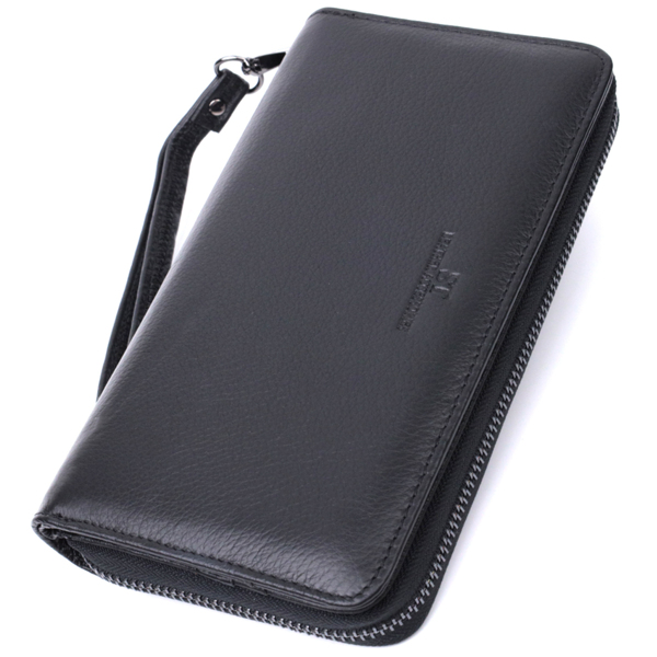 Гаманець чоловічий шкіряний St Leather 22823 чорний фото
