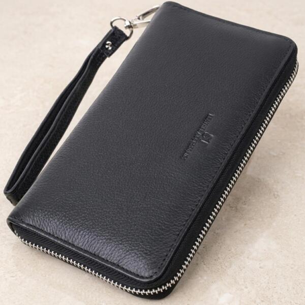 Кошелек кожаный St Leather 15083 черный фото