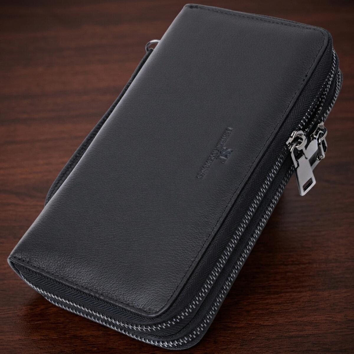 Гаманець чоловічий шкіряний St Leather 22853 чорний фото1