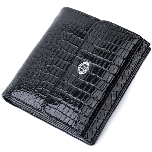 Гаманець жіночий шкіряний St Leather 22861 чорний фото