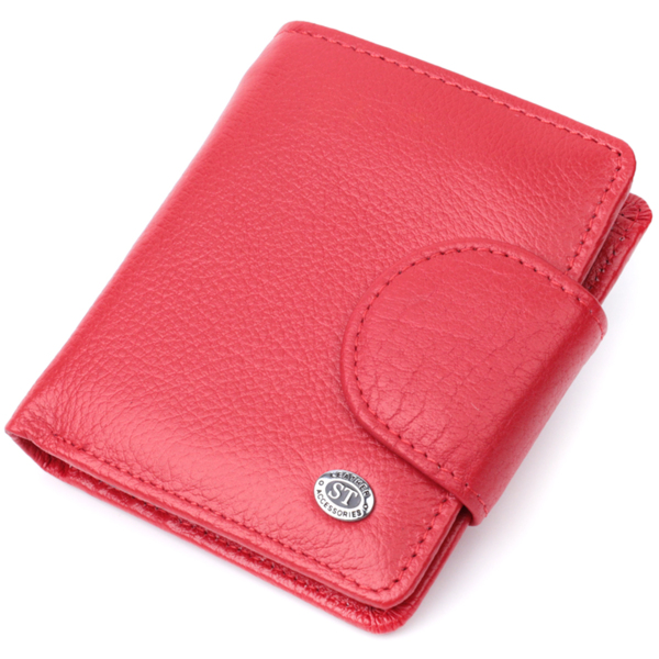 Кошелек женский кожаный St Leather 23070 красный фото