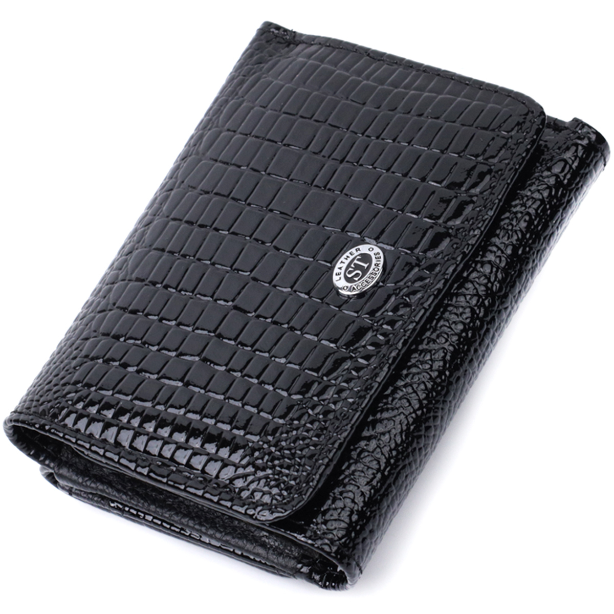 Кошелек женский кожаный St Leather 23076 черный фото1
