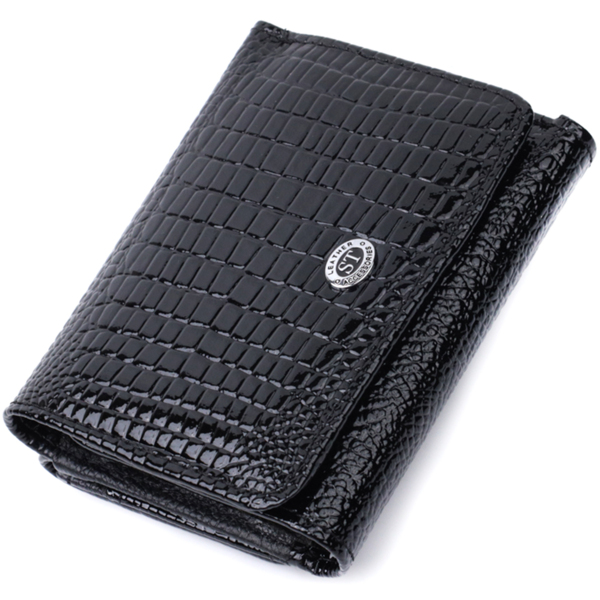 Кошелек женский кожаный St Leather 23076 черный фото