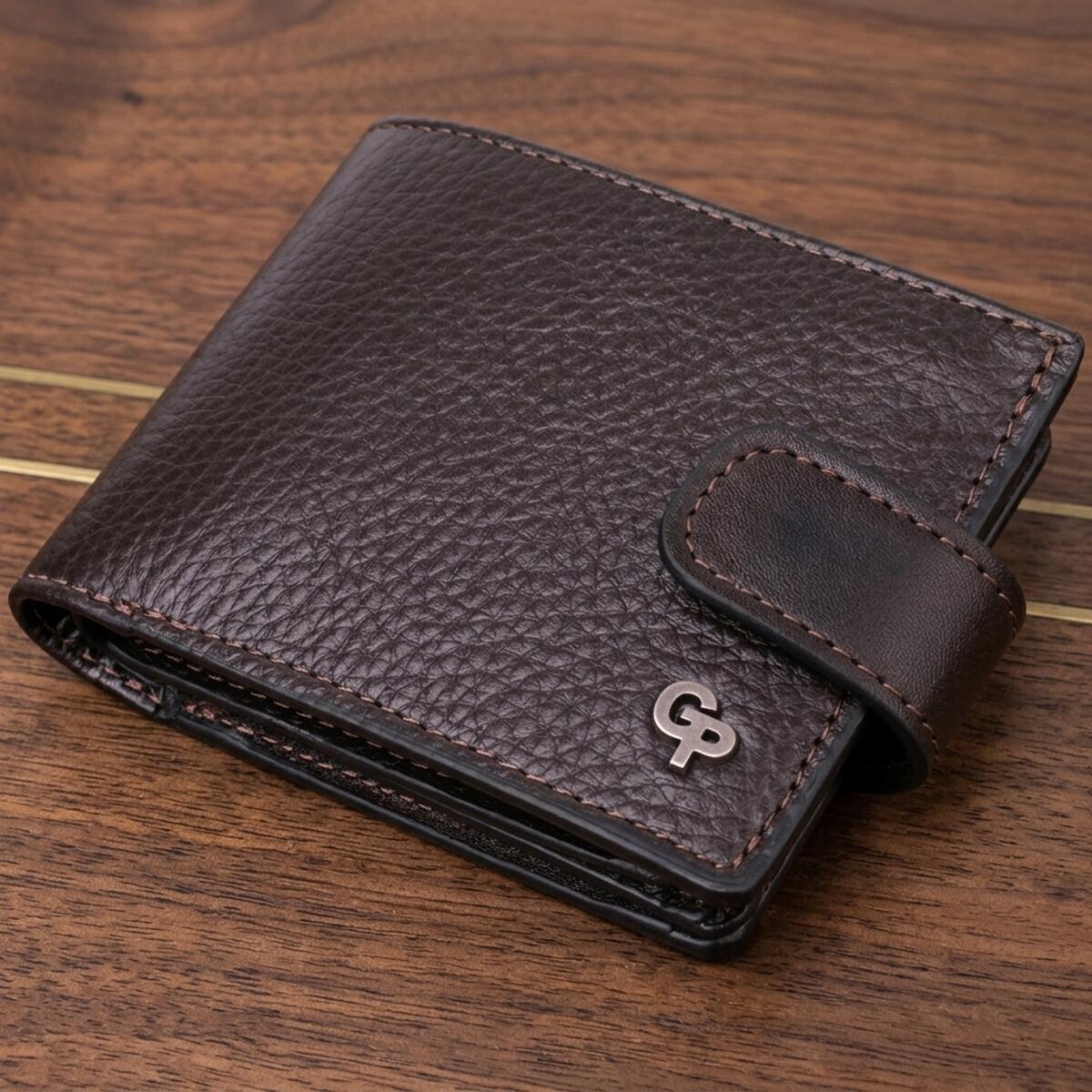 Кошелек мужкой кожаный Grande Pelle 23110 коричневый фото1