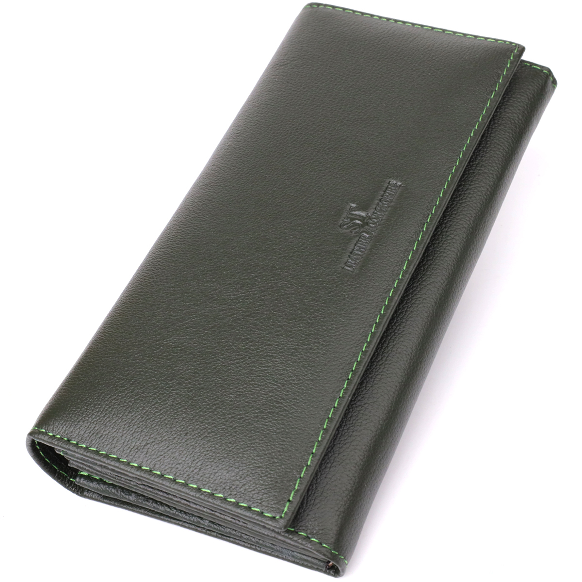 Кошелек женский кожаный St Leather 20841_1 зеленый фото1