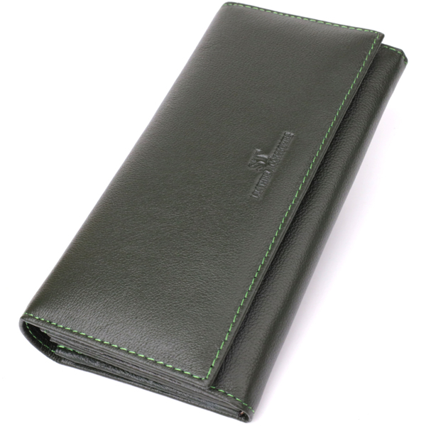 Кошелек женский кожаный St Leather 20841_1 зеленый фото