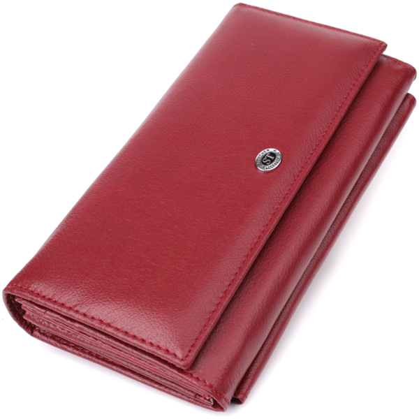 Кошелек женский кожаный St Leather 20843_1 бордовый фото