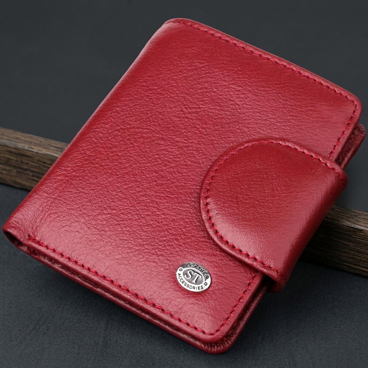 Кошелек женский кожаный St Leather 20853_1 бордовый фото1
