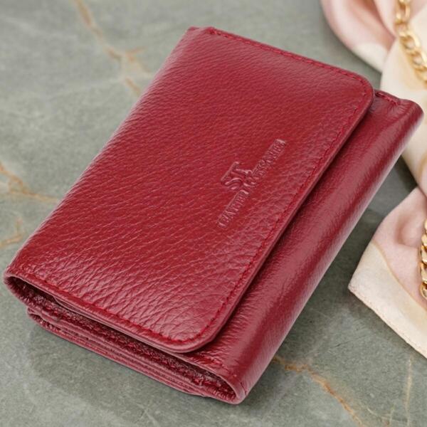 Кошелек женский кожаный St Leather 20878_1 бордовый фото