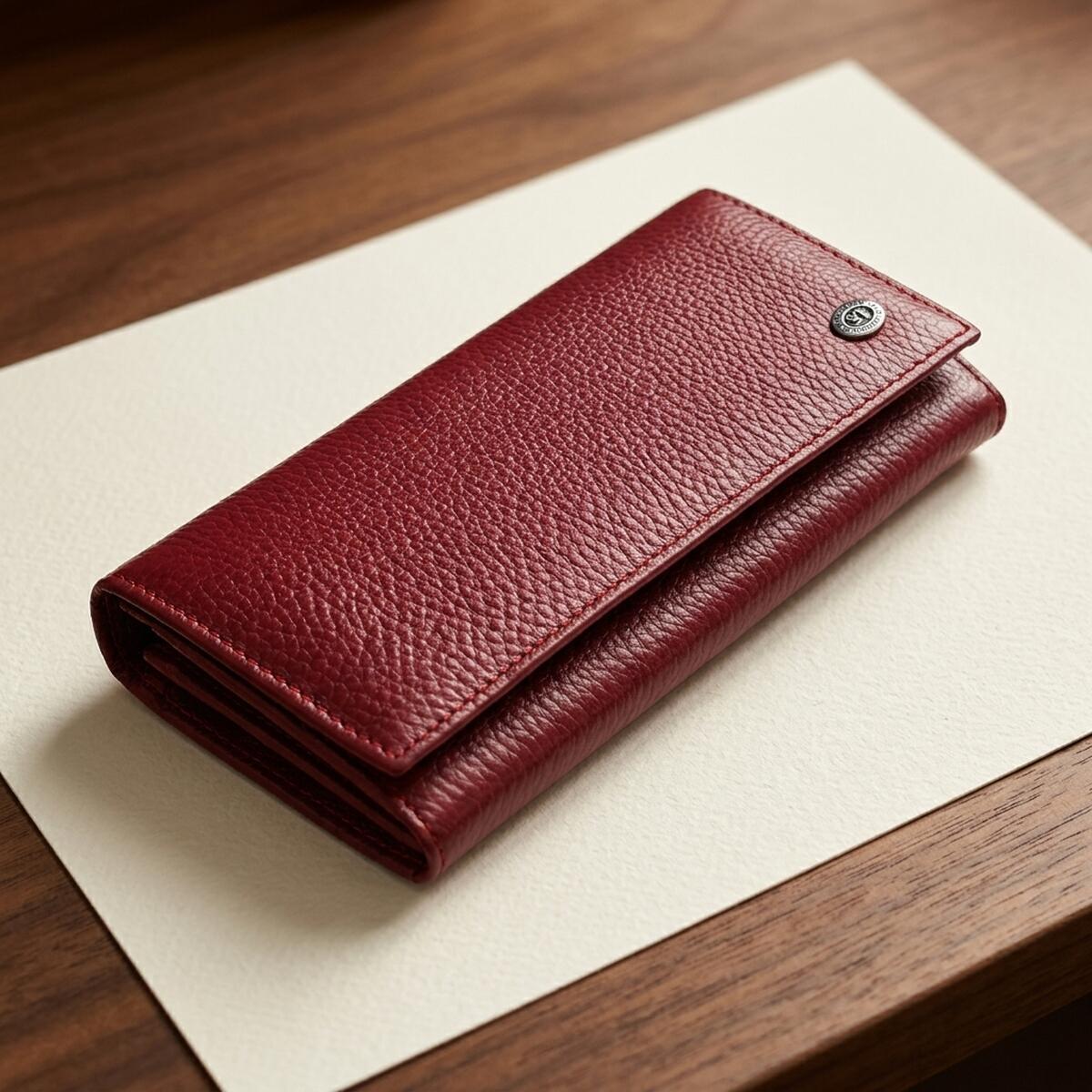 Кошелек женский кожаный St Leather 20886_1 бордовый фото1
