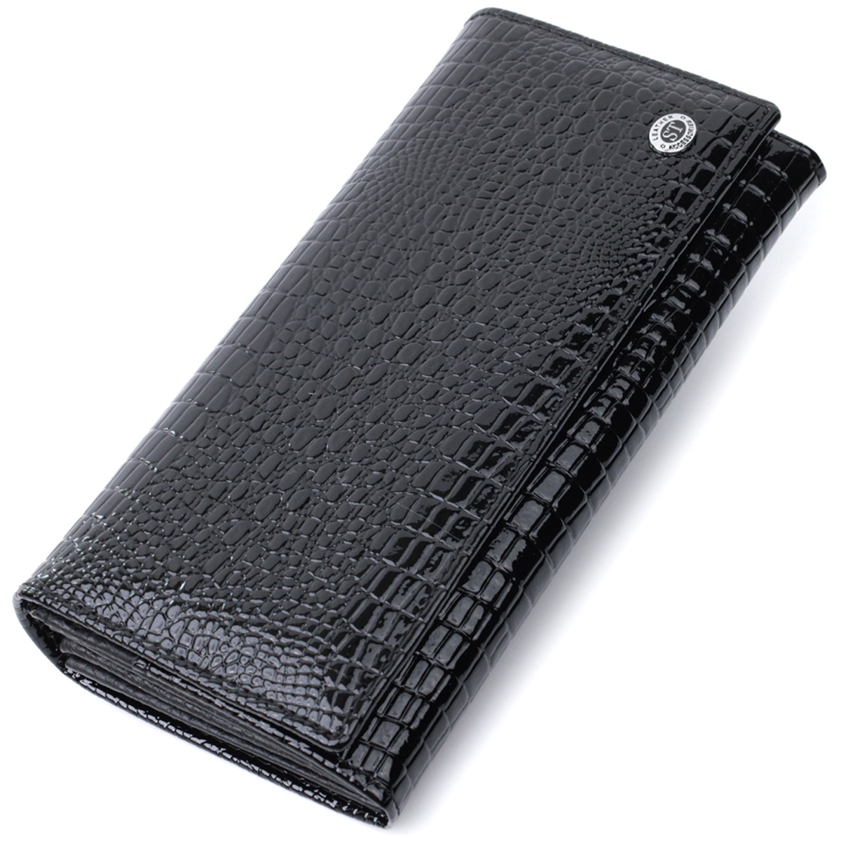 Кошелек женский кожаный St Leather 15103 черный фото1