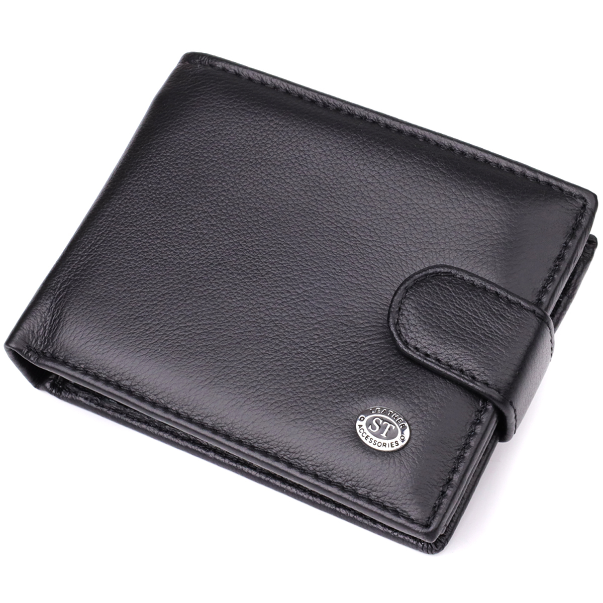 Кошелек мужкой кожаный St Leather 23090 черный фото1