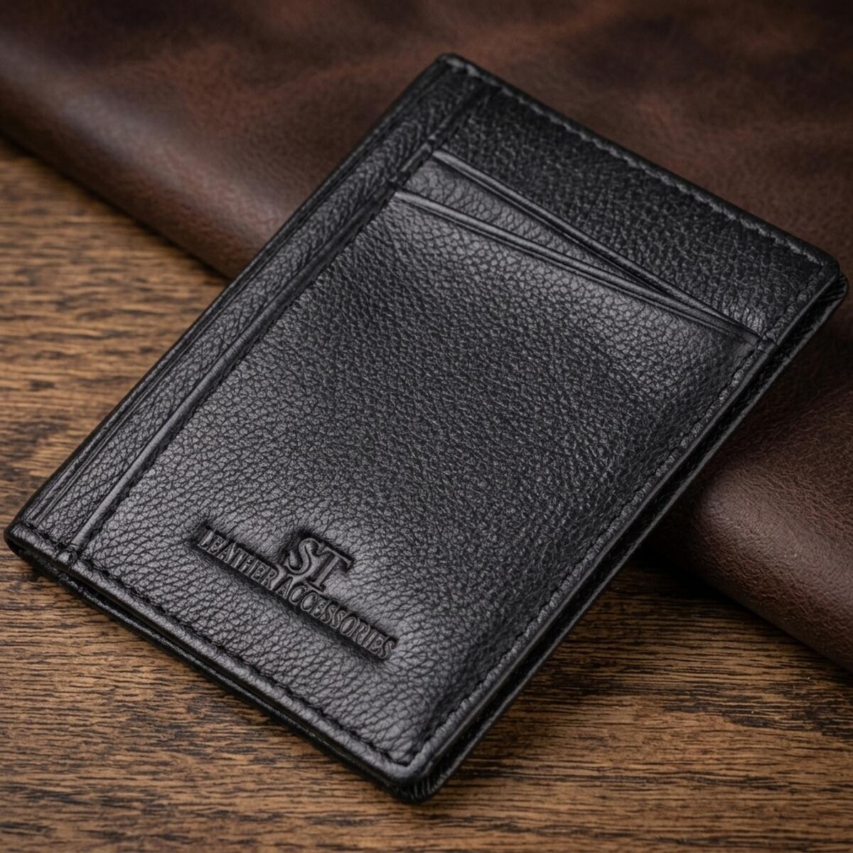 Гаманець чоловічий шкіряний St Leather 20897_1 чорний фото1
