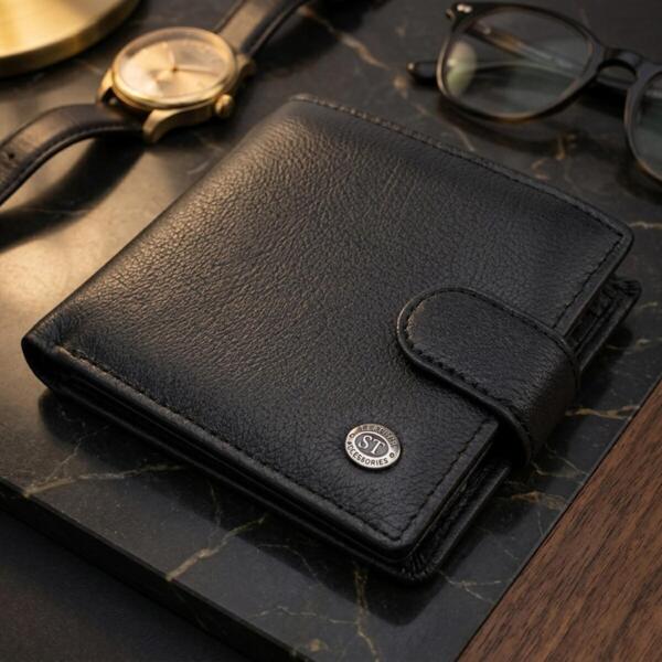 Кошелек мужкой кожаный St Leather 20901_1 черный фото