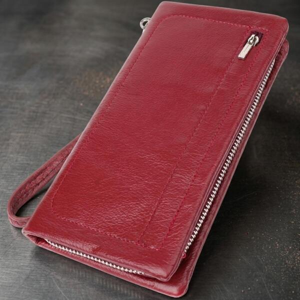 Кошелек женский кожаный St Leather 23102 бордовый фото