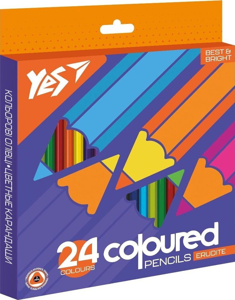 Карандаши цветные Yes Erudite 24 цвета фото1