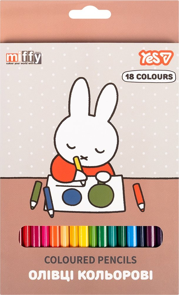 Карандаши цветные Yes Miffy 18 цветов фото1