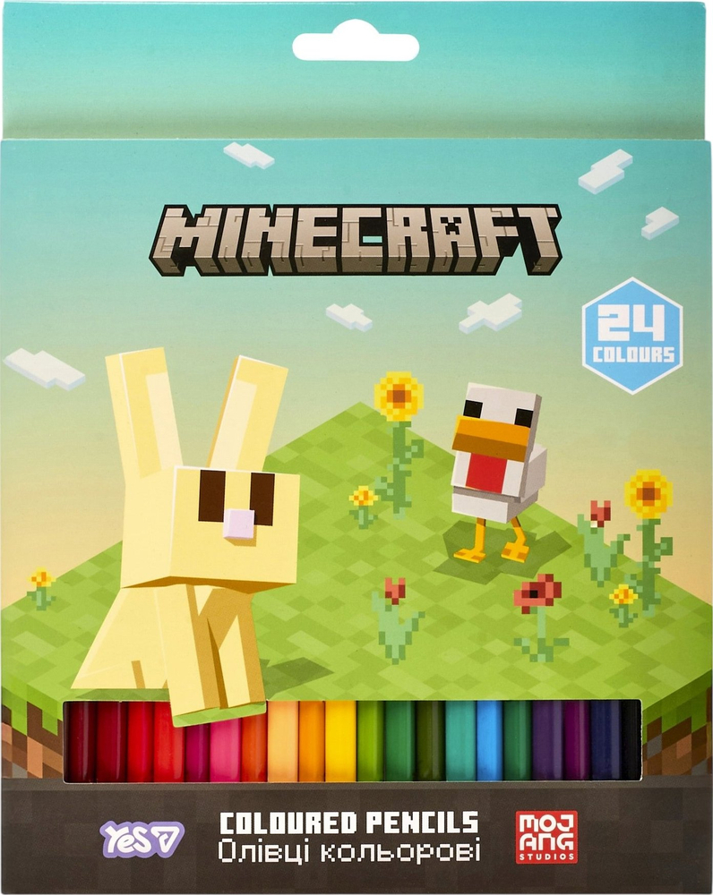 Карандаши цветные Yes Minecraft Spring 24 цвета фото1