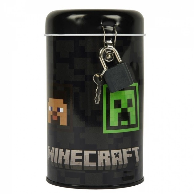 Копилка круглая Yes Minecraft Heroes металлическая 13 х 7,6 см фото1