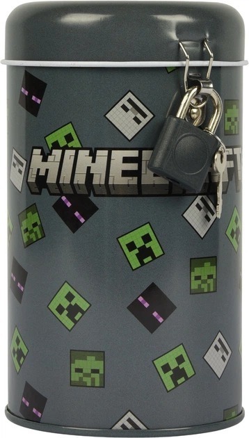 Копилка круглая Yes Minecraft металлическая 13 х 7,6 см фото1