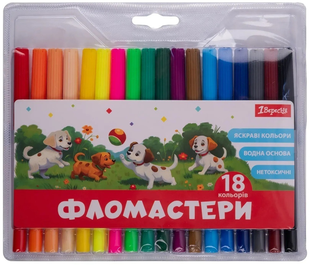 Фломастери 1Вересня Classic 18 кольорів (650552) фото1