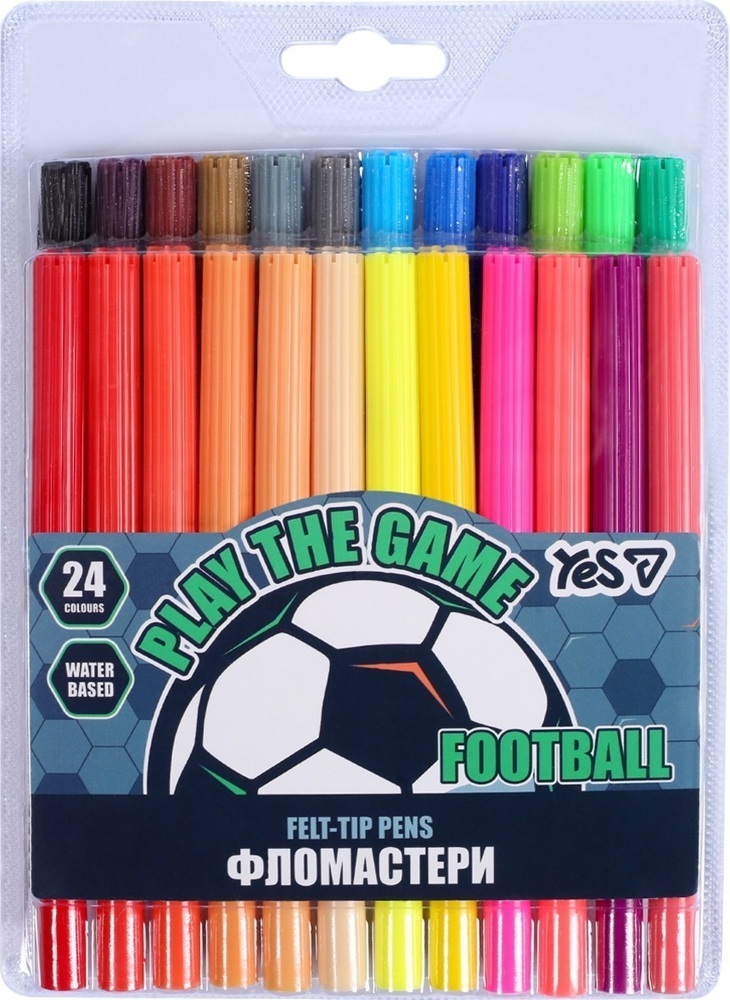 Фломастеры Yes Football 24 цвета фото1
