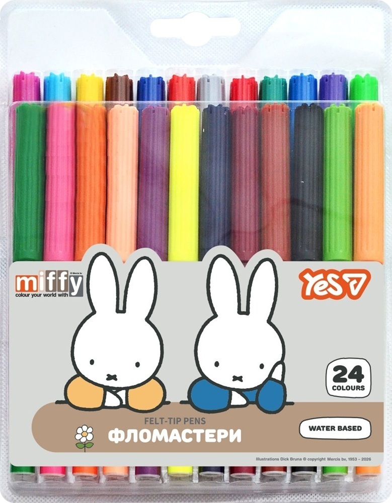 Фломастери Yes Miffy 24 кольори фото1
