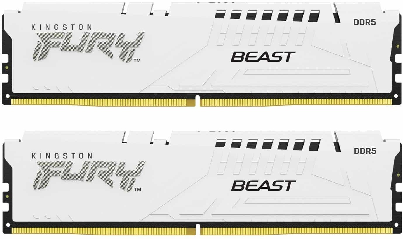 Память для ПК Kingston Fury Beast White DDR5 6000 64GB (2x32GB) (KF560C36BWEK2-64) фото1