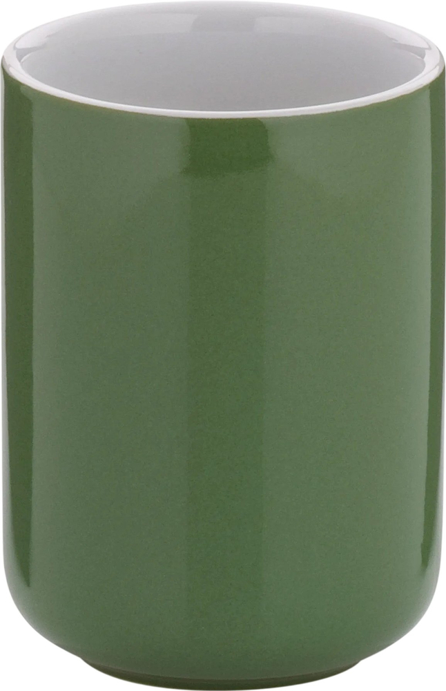 Стакан для зубних щіток KELA Isabella, зелене листя, 10х7.5 см (22006) фото1