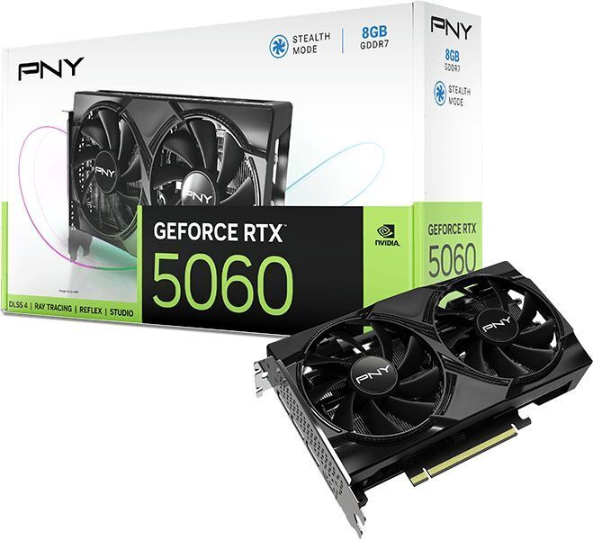 Відеокарта PNY Nvidia GeForce RTX 5060 8GB Dual Fan (VCG50608DFXPB1) фото1