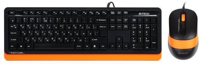 Дротовий комплект A4Tech Fstyler клавіатура+миша, F1010 (Orange) фото1
