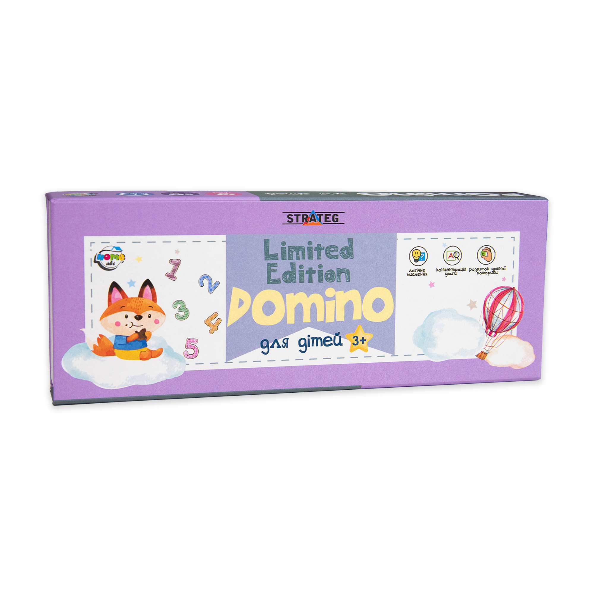 Настольная игра Strateg Domino Limited edition фиолетовая на украинском языке (30327) фото1
