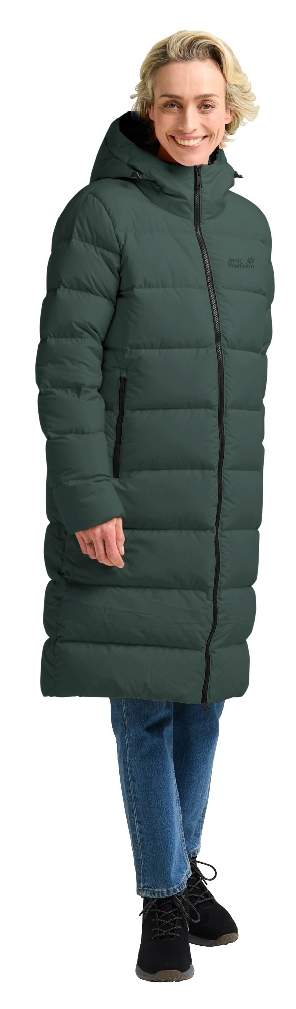 Пальто женское Jack Wolfskin Frozen Palace Coat W Rds 1204133_E0271 S темно-зеленое фото1
