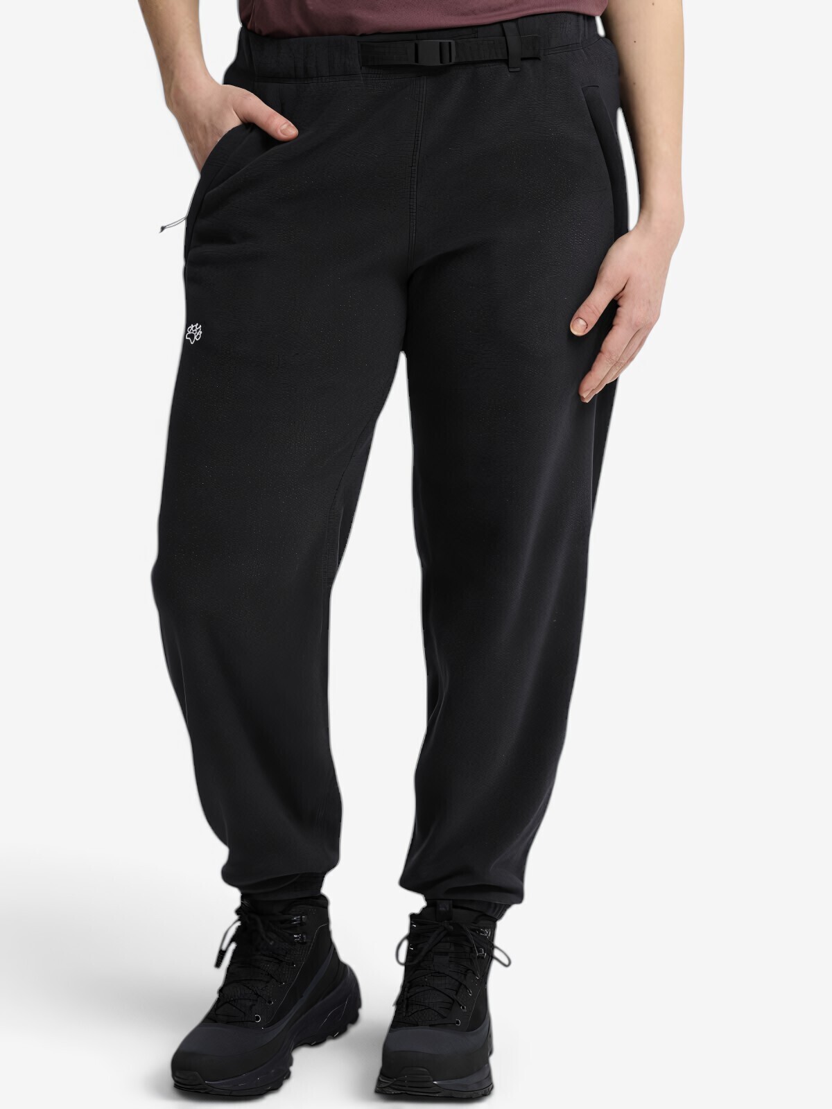 Штаны флисовые женские Jack Wolfskin Solace Pants W A66152_6000 14 черные фото1