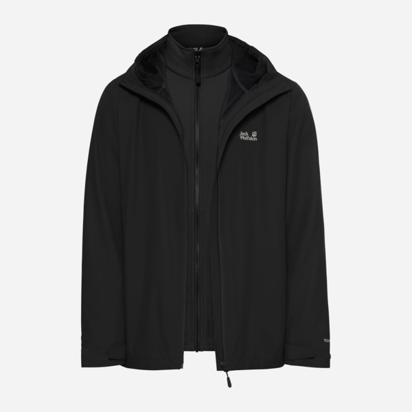 Куртка 3 в 1 мужская Jack Wolfskin Outrovert 3In1 Jkt M A66290_6000 S чорная