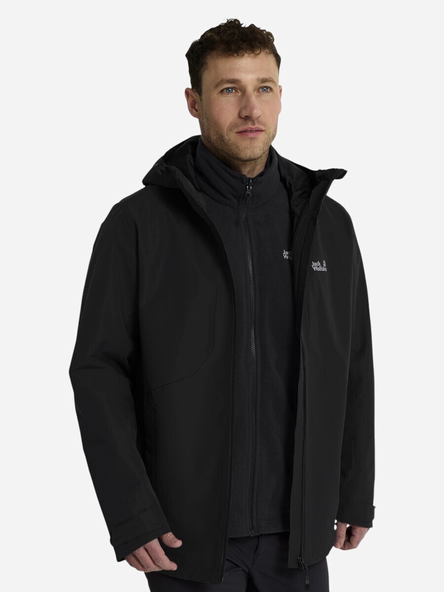 Куртка 3 в 1 мужская Jack Wolfskin Stonetrail 3In1 Jkt M A66291_6000 4XL чорная