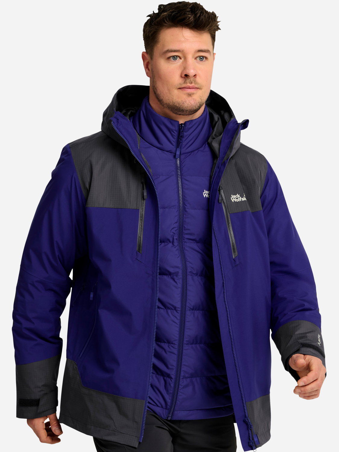 Куртка 3 в 1 мужская Jack Wolfskin Jasper Decade 3In1 Jkt M A66292_C0711 L синяя