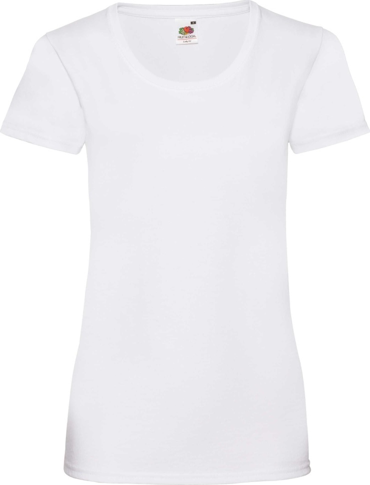Футболка хлопоковая женская Fruit of the Loom Valueweight Ladies 0613720-30 S белая фото1