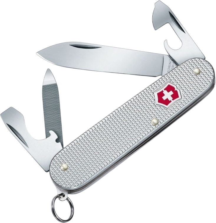 Нож Victorinox Cadet 84мм, 9функ, рифл.серебро (Vx02601.26) фото1