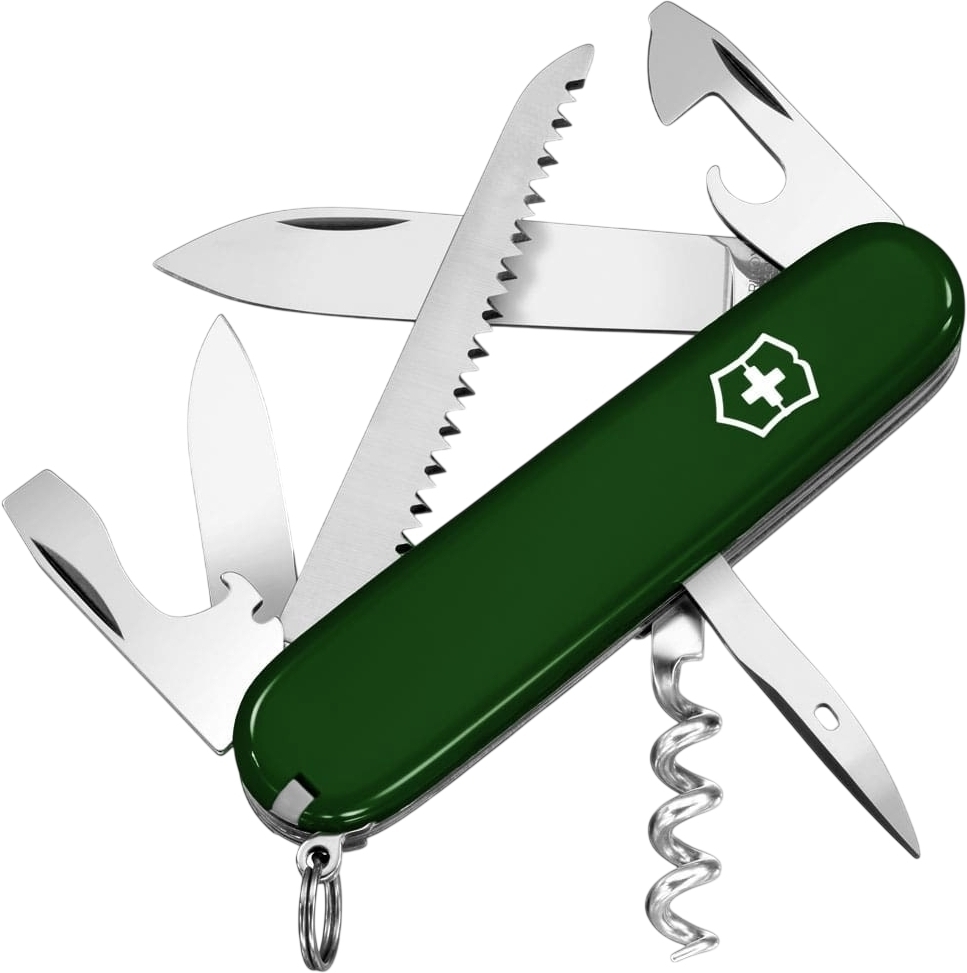Нож Victorinox Camper 91мм,13функ,зел (Vx13613.4) фото1