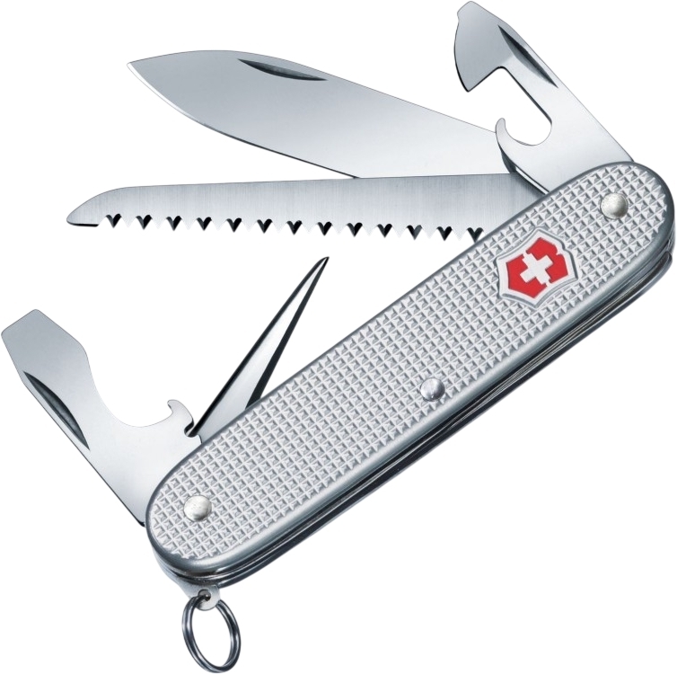 Нож Victorinox Farmer X 93мм, 10функ, рифл.серебро (Vx08271.26) фото1