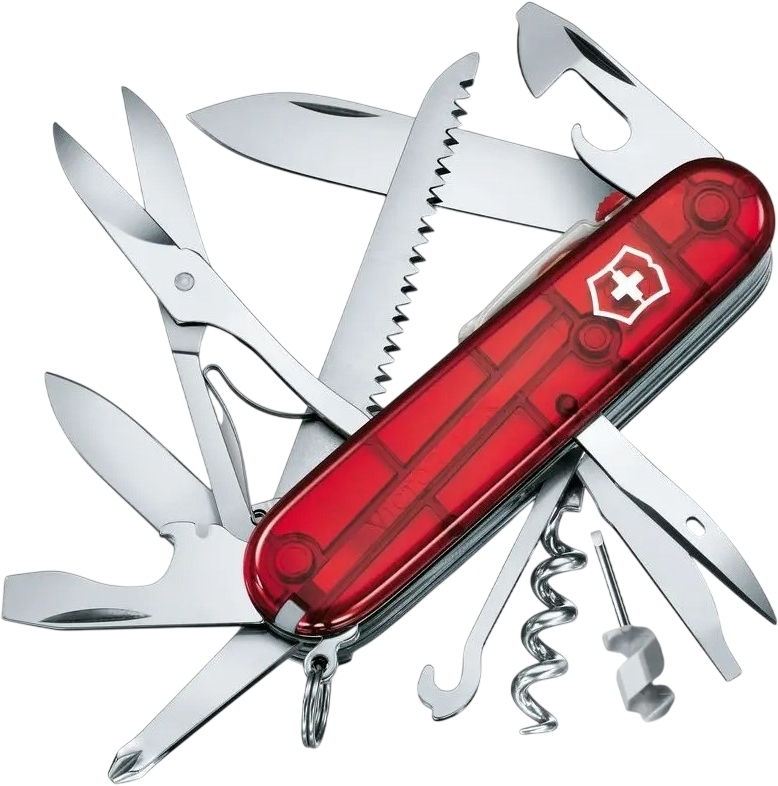 Нож Victorinox Huntsman Lite 91мм, 21функ, красный прозрачный (Vx17915.T) фото1