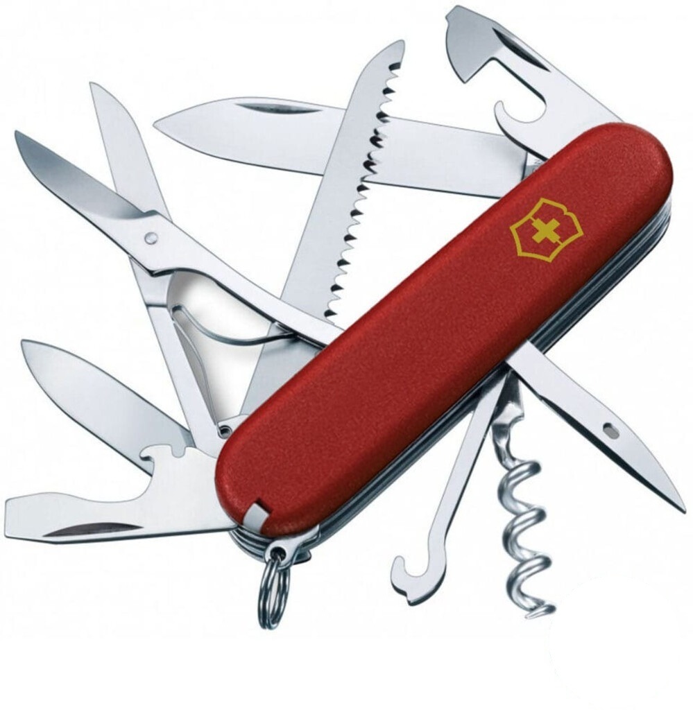 Нож Victorinox Huntsman Mat 91мм, 15функ, черв.мат, желт.лого (Vx13713_M0008p) фото1