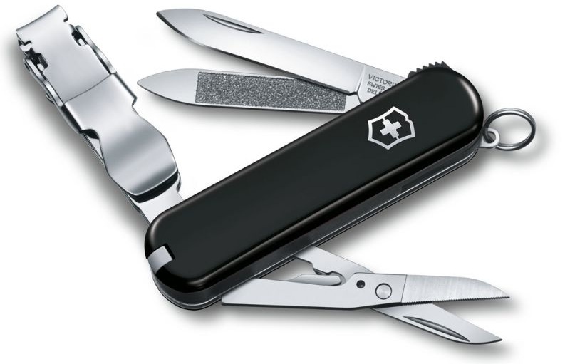 Нож Victorinox NailClip 580 лезвие 65мм, 8функ, черный (Vx06463.3) фото1