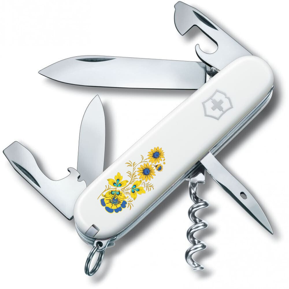 Ніж Victorinox Spartan Ukraine 91мм,12функ,біл ,Квіти (Vx13603.7_T1050u) фото1